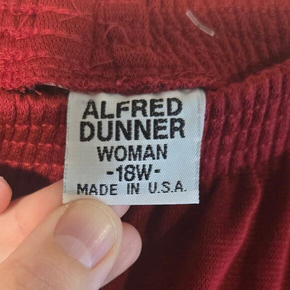 NWT Alfred Dunner 18W Rich Red Pull On Pants/Trousers [0392] - Picture 7 of 9